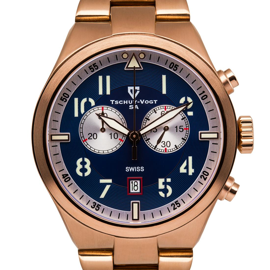 Tschuy-Vogt  Men's Swiss Vintage Style Chronograph (1 of 3)