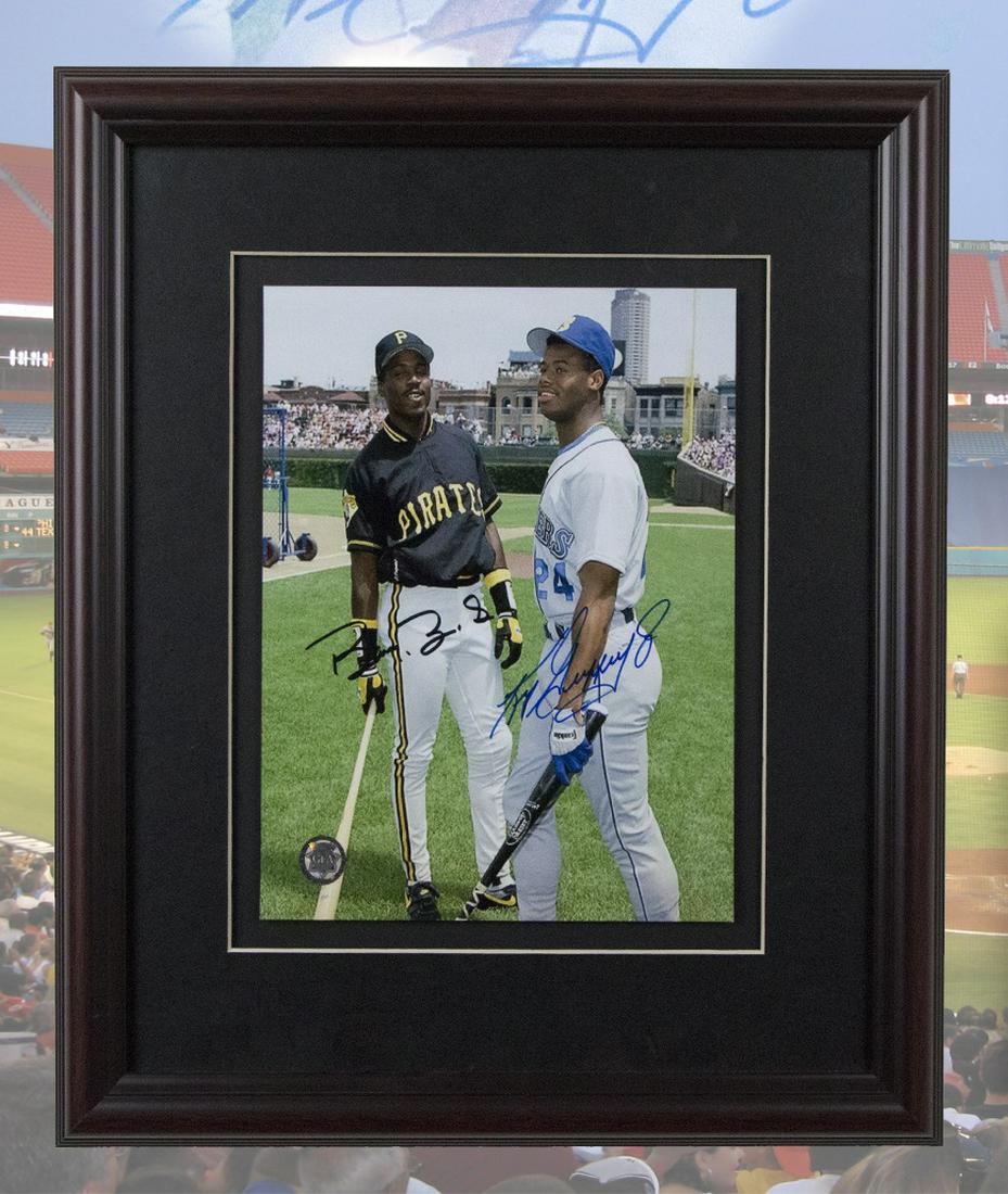 Barry Bonds & Ken Griffey Jr 13x15 autograph GFA (1 of 1)