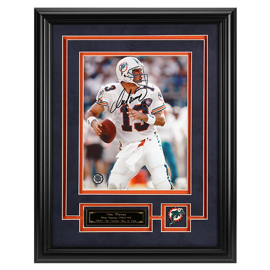 Dan Marino Miami Dolphins 12x16 Signed GFA: Dan Marino Miami Dolphins 12x16 autograph 8x10v GFA Certified