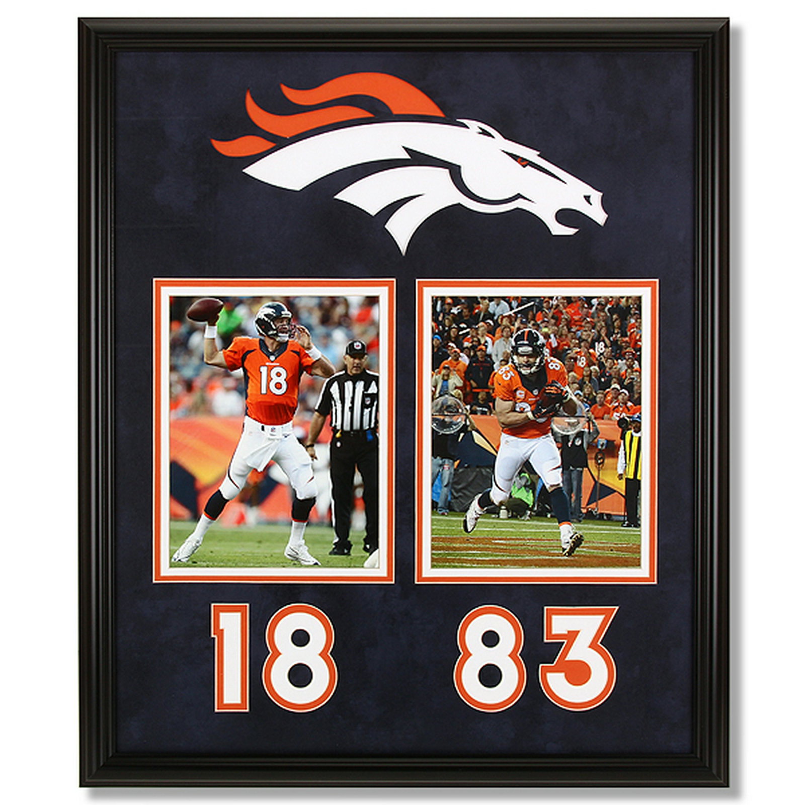 Manning & Welker Denver Broncos Framed (1 of 1)
