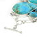 Sterling Silver Turquoise Toggle Bracelet 8" - 2