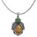 Silver Spiny Oyster & Turquoise Leaf Pendant
