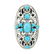 Sterling Silver Turquoise Elongated Ring-SZ 6 - 2