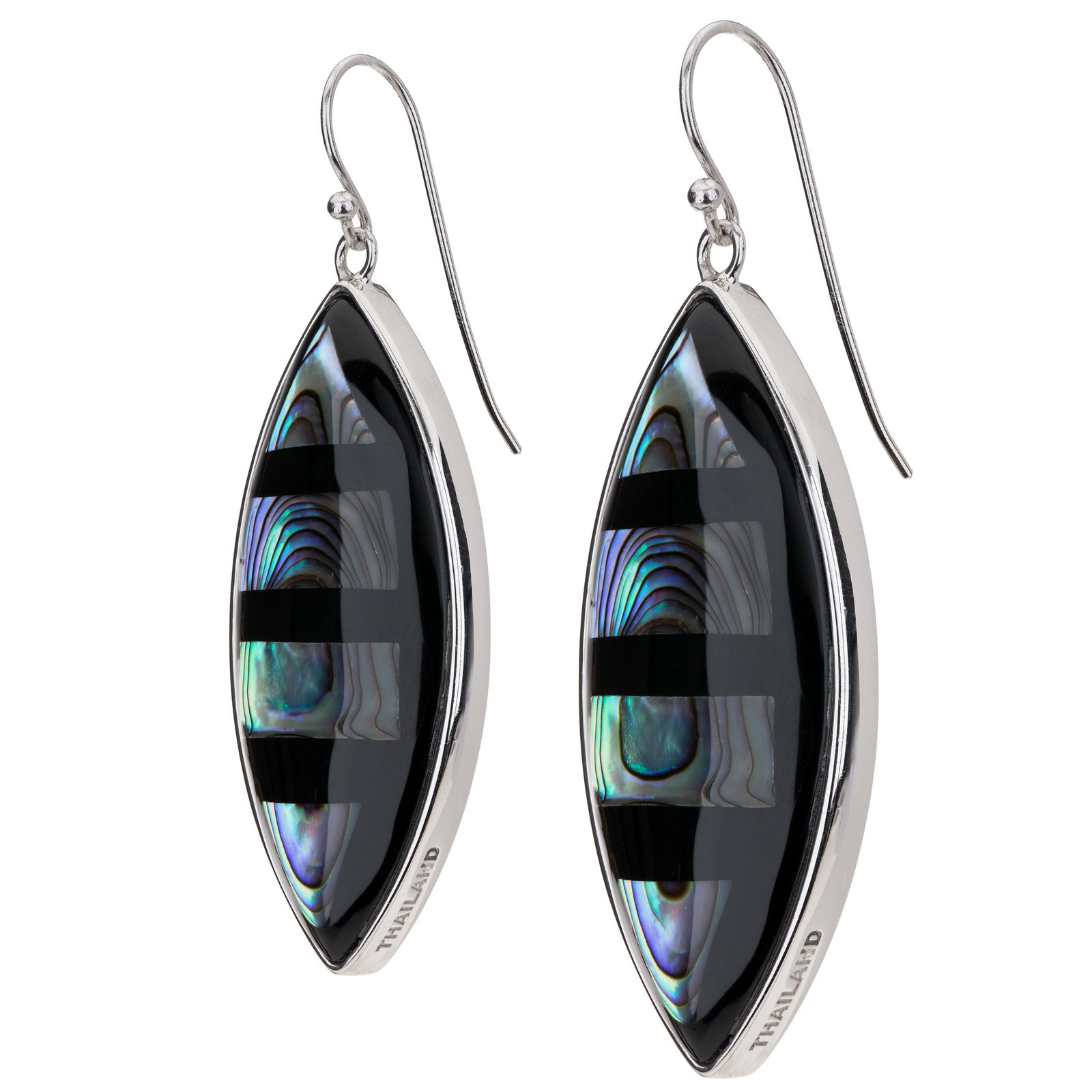 Sterling Silver Abalone Shell Drop Earrings (1 of 3)