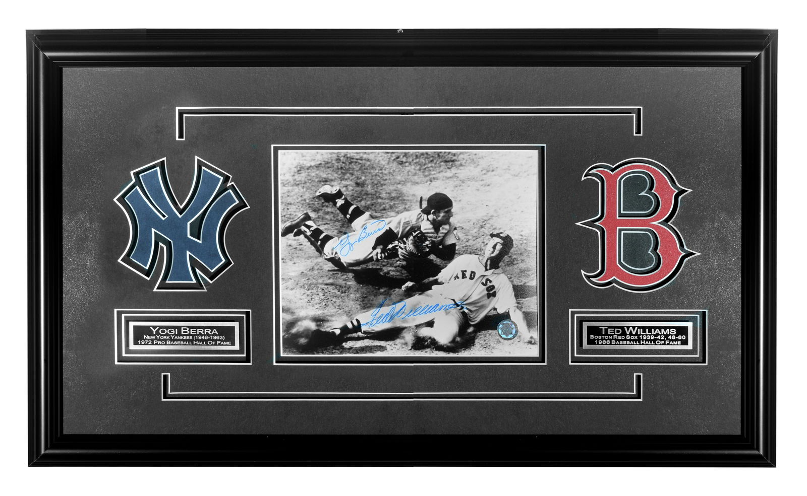Yogi Berra & Ted Williams Framed Dual Signed GFA (1 of 1)