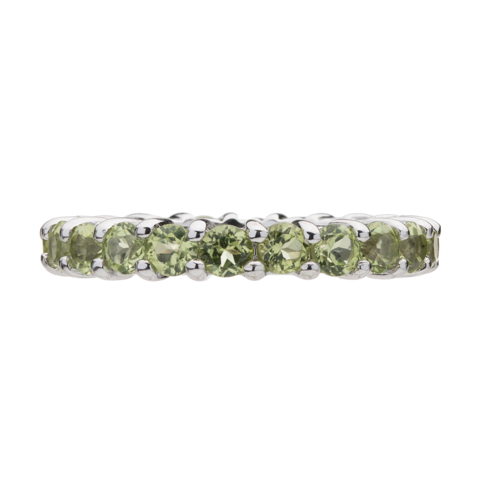 Sterling Silver Peridot Eternity Band Ring-SZ 6 (1 of 2)