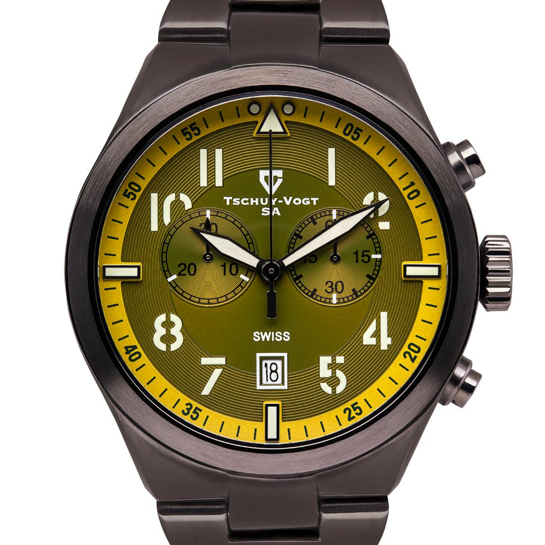 Tschuy-Vogt  Men's Swiss Vintage Style Chronograph (1 of 3)