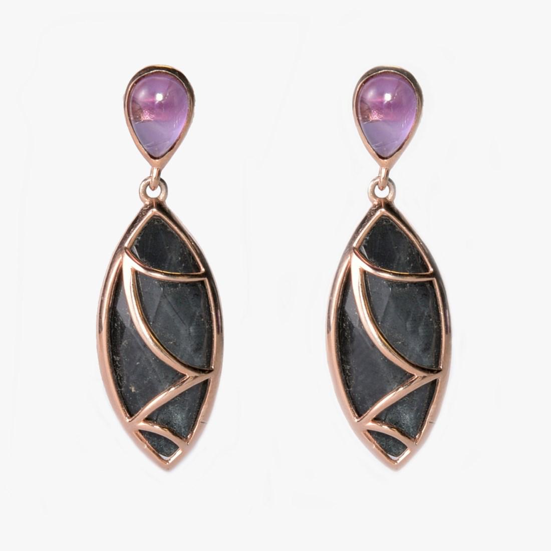 Sterling Silver Multi Gemstones Drop Earrings (1 of 2)