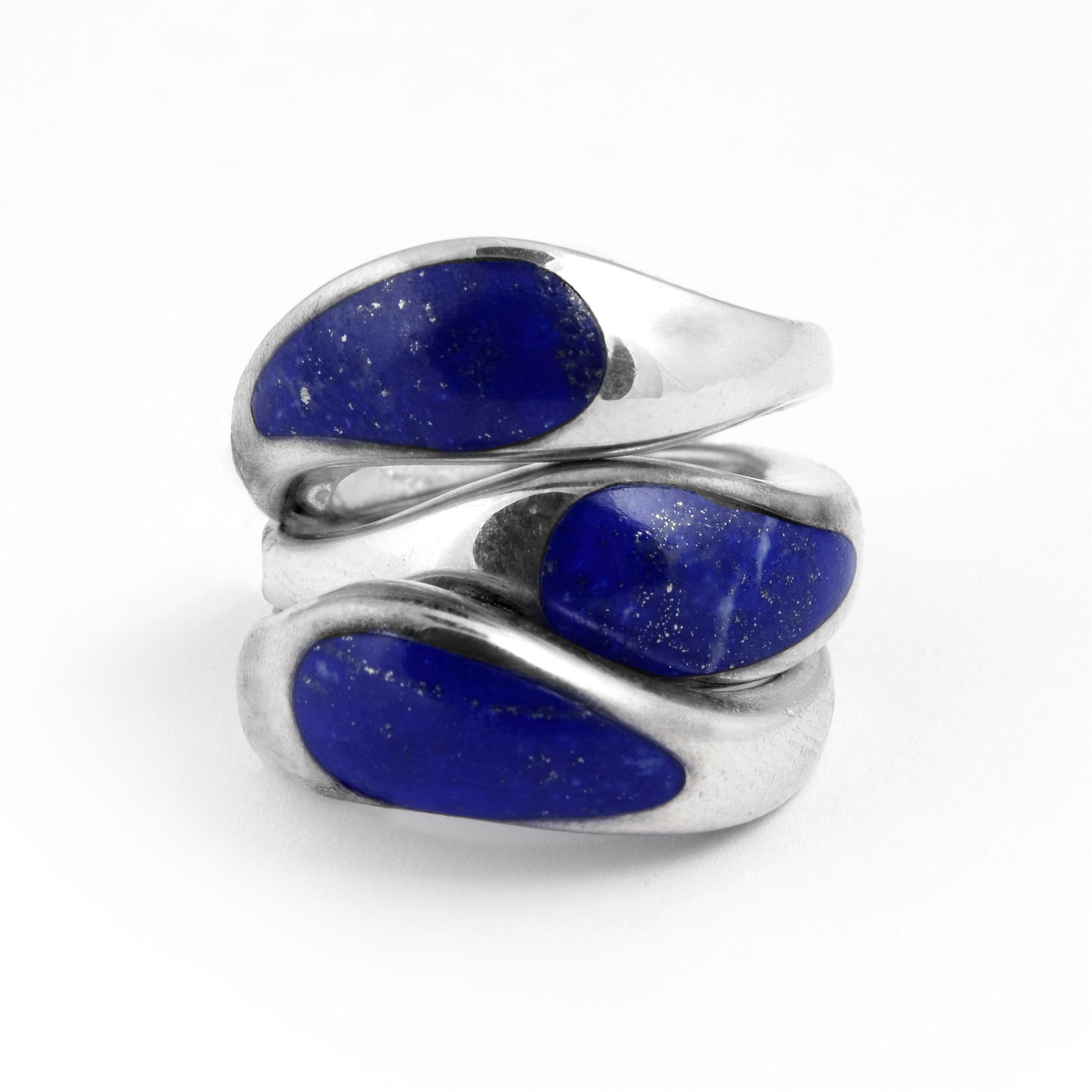 Sterling Silver Lapis Stackable Ring-SZ 7 (1 of 2)