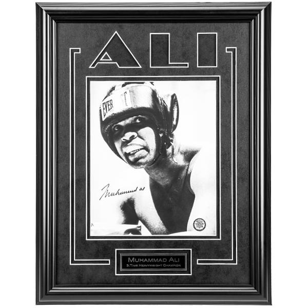 Muhammad Ali Heavyweight Champion Signed GFA: Muhammad Ali Heavyweight Champ 12x16 Custom Frame Matted 8x10 Signed GFA