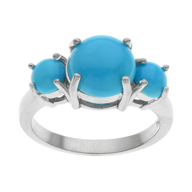 Silver Sleeping Beauty Turquoise Band Ring-SZ 10 (1 of 1)