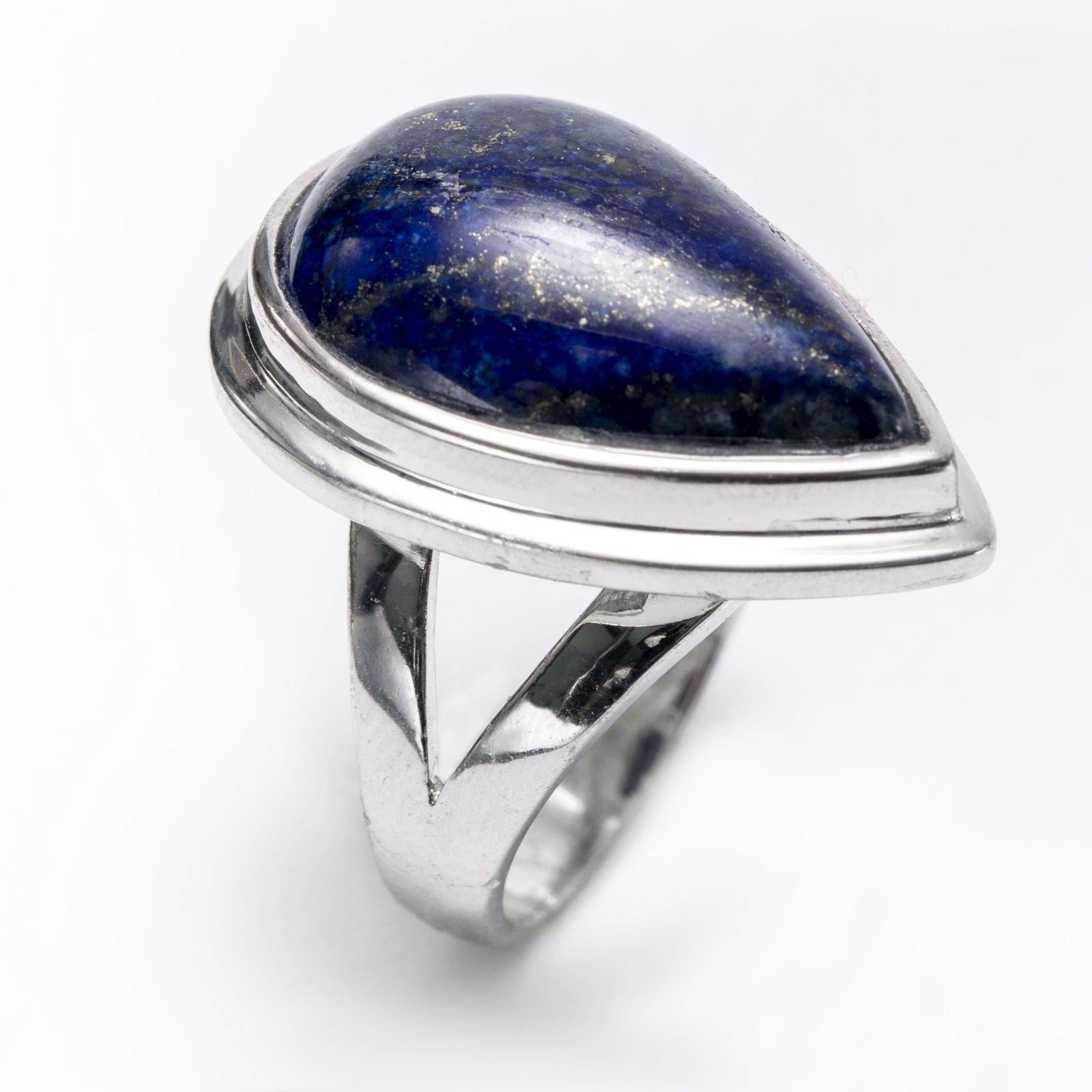 Sterling Silver Lapis Pear Shaped Ring-SZ 7 (1 of 1)