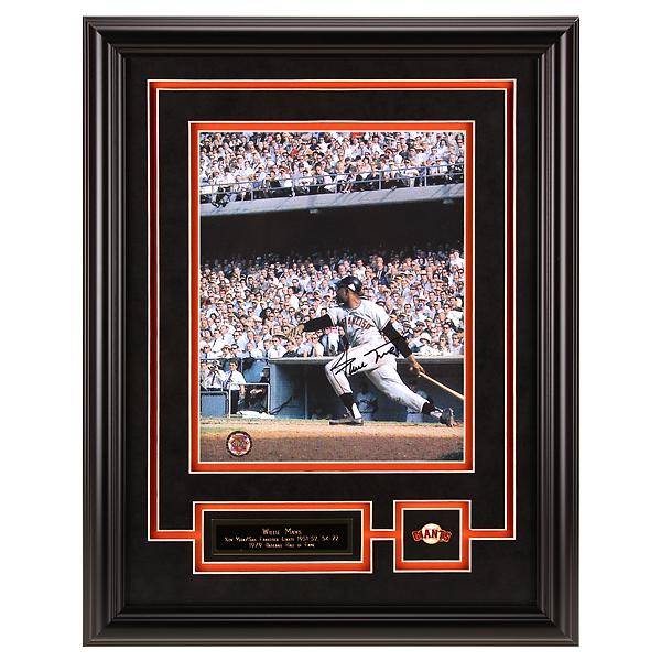 Willie Mays San Francisco Giants 12x16 autograph 8x10: Willie Mays San Francisco Giants Custom Framed 12x16 Autographed 8x10 GFA