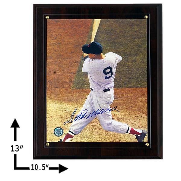 Ted Williams Boston Red Sox Signed 8x10 Plaque GFA: Ted Williams Boston Red Sox Signed 8x10 Plaque GFA