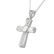 Sterling Silver White CZ Cross Pendant - 2