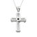 Sterling Silver White CZ Cross Pendant - 3