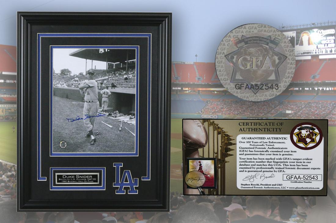 Duke Snider Brooklyn/L.A Dodgers 12x16 signed GFA (1 of 1)
