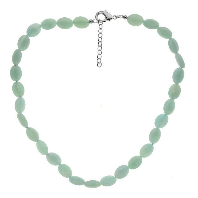 Sterling Silver Amazonite Bead Necklace 18' (1 of 3)