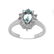 Sterling Silver Aquamarine & White Topaz Ring-SZ 6