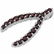 Sterling Silver Round Garnet Wishbone Pendant