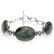 Silver Labradorite & Peridot Toggle Bracelet 8.2"
