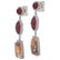 Silver Spiny, Agate & Chalcedony Drop Earrings - 2