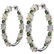 Silver Opal & Chrome Inside Out Hoop Earrings