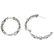 Silver Opal & Chrome Inside Out Hoop Earrings - 2