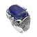 Sterling Silver Lapis & Marcasite Ring-SZ 6 - 2