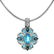 Sterling Silver 3.14ctw Multi Blue Topaz Pendant