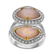 Silver Pink MOP & Moonstone Doublet Halo Ring-SZ 5 - 2