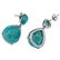 Sterling Silver Turquoise Drop Earrings - 3