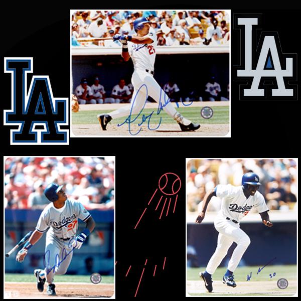 Los Angeles Dodgers Autograph set GFA: Henry Rodriguez - Roger Cedeno - Wilton Guerrero Los Angeles Dodgers autograph 3-8x10v set GFA
