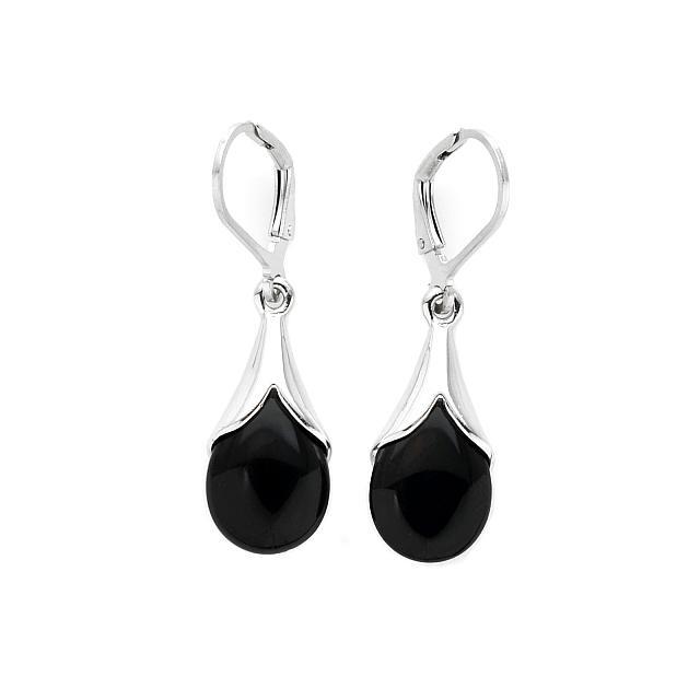 Sterling Silver Black Onyx Dangle Earrings (1 of 2)