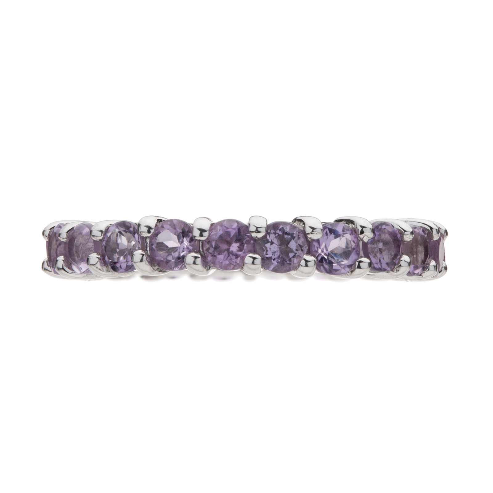Sterling Silver Amethyst Eternity Band Ring-SZ 9 (1 of 2)