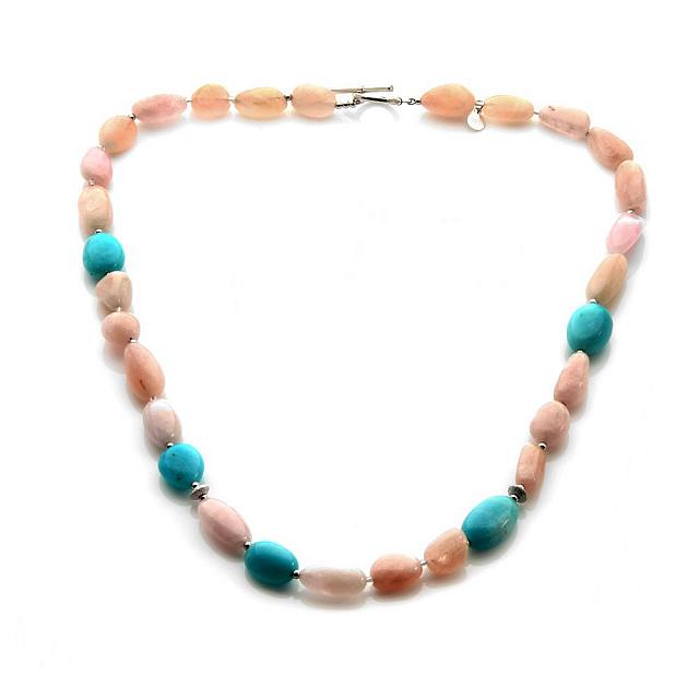 Sterling Silver Multi Gemstones Necklace 22" (1 of 1)