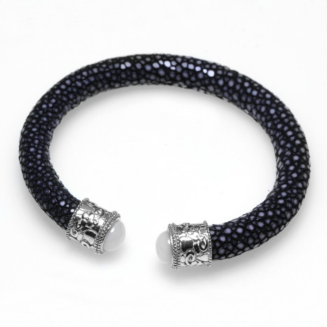 Sterling Silver MOP Stingray Cuff Bracelet 7.25" (1 of 1)