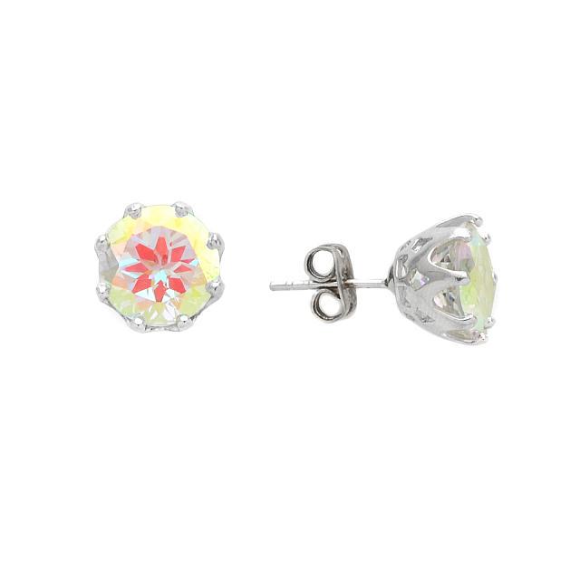 Sterling Silver 10MM Opalescense Stud Earrings (1 of 1)