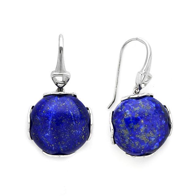 Sterling Silver Lapis Drop Earrings (1 of 1)