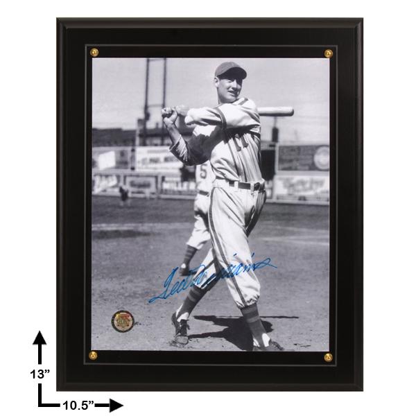 Ted Williams Boston Red Sox Signed 8x10 Plaque GFA: Ted Williams Boston Red Sox Signed 8x10 Plaque GFA