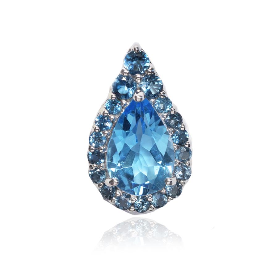 Sterling Silver Swiss Blue Topaz Pendant (1 of 1)