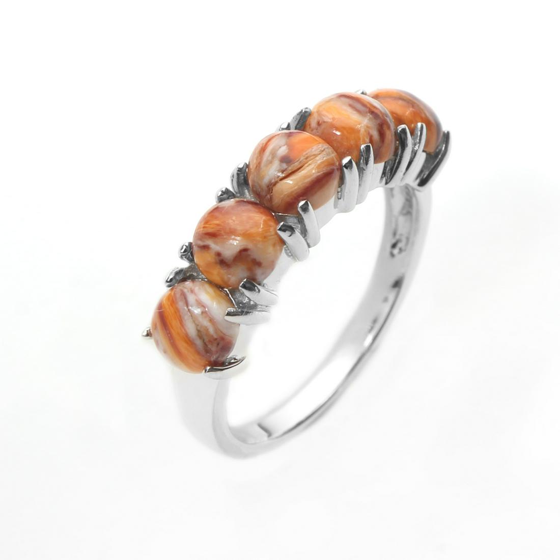 Sterling Silver Lions's Paw 5-Stone Band Ring-SZ 7 (1 of 1)