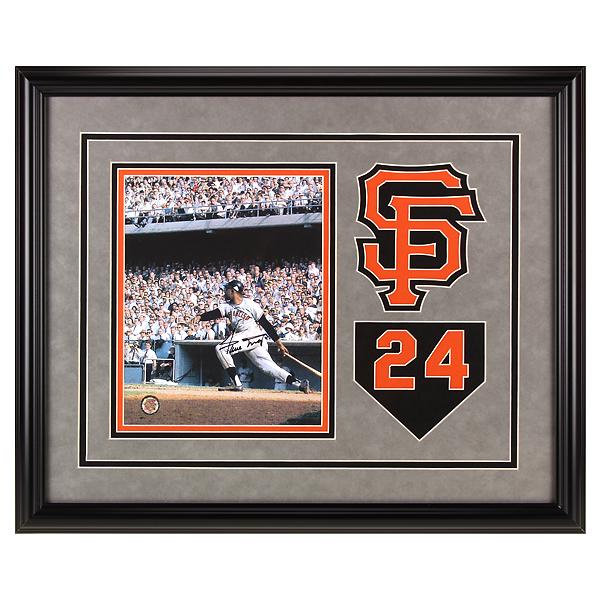 Willie Mays San Francisco Giants Signed GFA: Willie Mays San Francisco Giants Custom Framed 20x16 Autographed 8x10 GFA