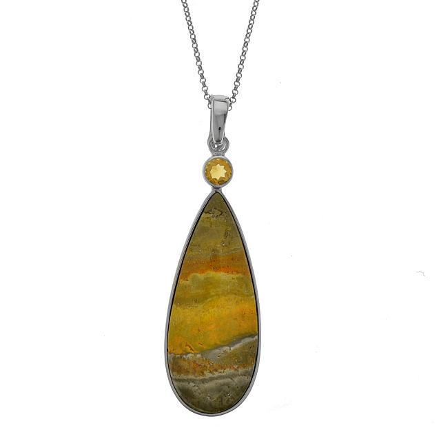 Sterling Silver bumble Bee & Citrine Pendant: Graceful lines, beautiful gemstones, and fine craftsmanship make this pendant necklace from the Pangea Mines Rare Gems Collection a lovely addition to any collection. Styled in gleaming rhodium over s