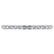 14K White Gold Plate Pave Band Ring-SZ 8 - 3