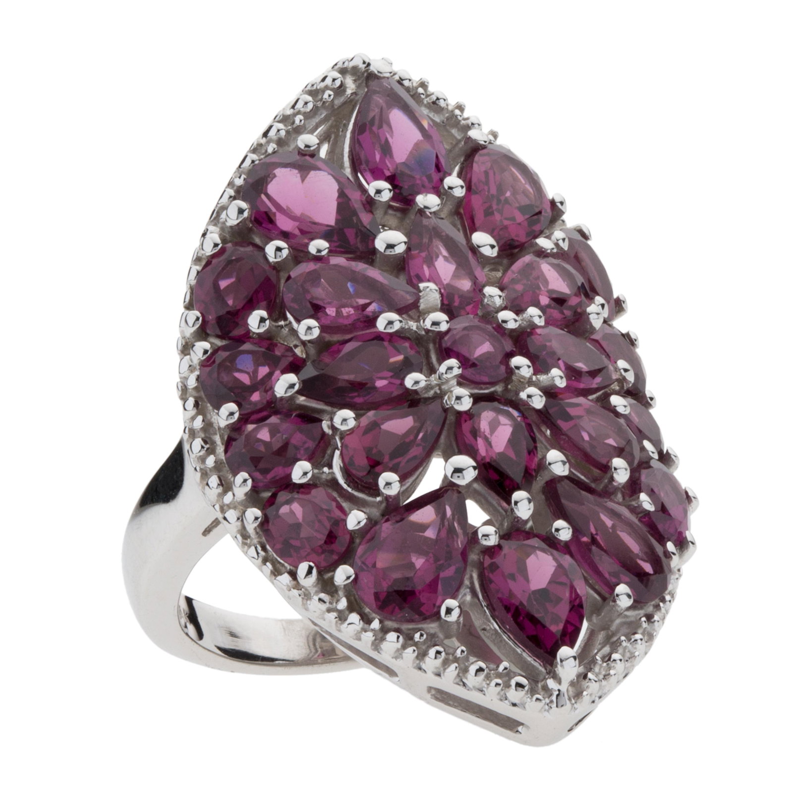 Sterling Silver 5.79ct Garnet Shield Ring-SZ 6 (1 of 3)