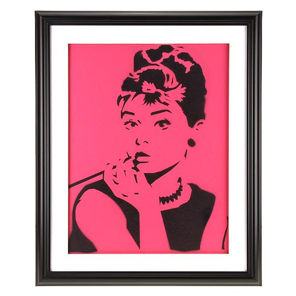 Audrey Hepburn Custom Pop Art 20x16 Frame: Audrey Hepburn Custom Pop Art 20x16 Frame