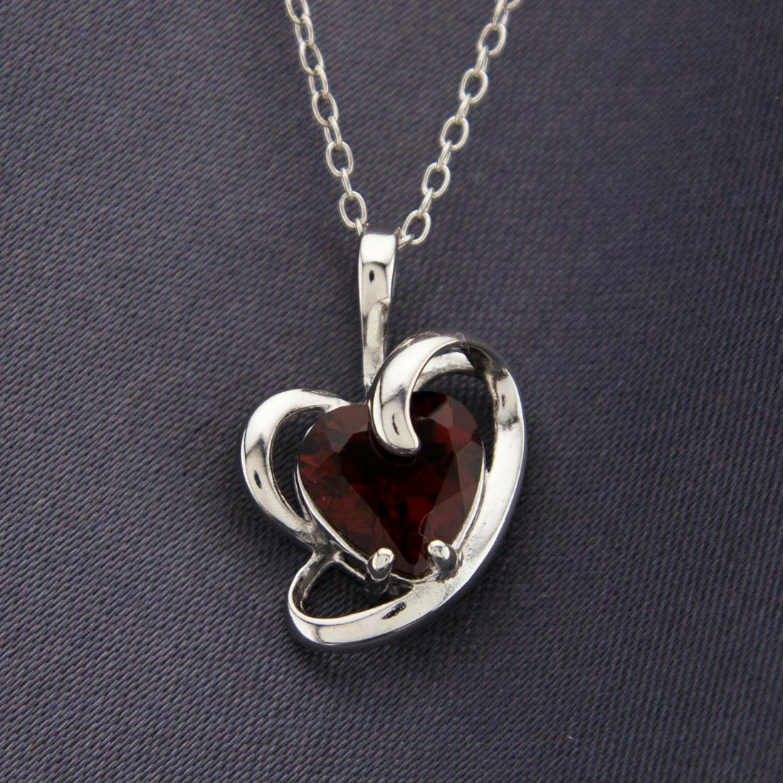 Sterling Silver Heart Pendant with Chain (1 of 1)