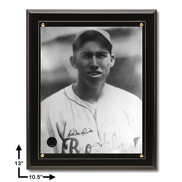 Cal McLish Brooklyn Dodgers Signed Plaque 8x10v GFA (1 of 1)