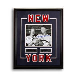 Whitey Ford & Mickey Mantle Signed Framed20x16GFA: Whitey Ford & Mickey Mantle Signed Framed 20x16 GFA